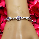 Maya Featherlight Purple Links Bracelet for Everyday Glam